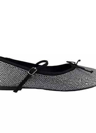 Балетки з камінцями стразами zara
