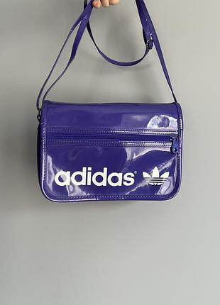 Adidas originals patent фіолетова сумка через плече вінтаж