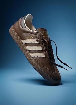 Кросівки adidas samba og dark brown beige gum