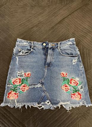 Джинсова юбка zara