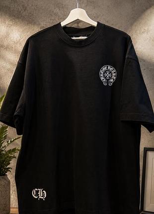 Футболка chrome hearts oversize xxl чорна