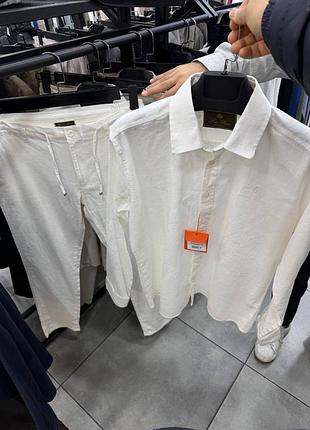 Костюм мужественный льняной коричневой loro piana white! мужской льняной костюм лоро пиана рубашка + брюки! костюм мужской из льна! премиум качество!