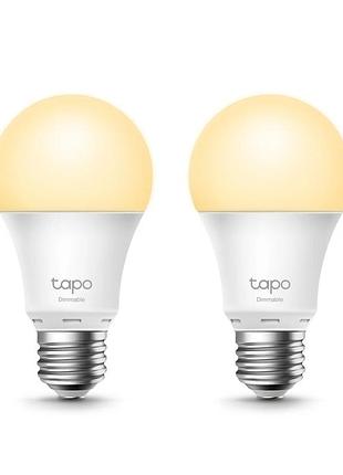 Умная led wi-fi лампа с регулировкой tp-link tapo l510e (2-pack) 8.7 вт/e27/806 лм