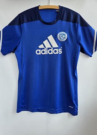 Футбольная джерси adidas fc concordia basel 46-48 m-l спортивная футболка синяя оригинал конкордия базель сезон 2014/2015 climacool винтаж ретро