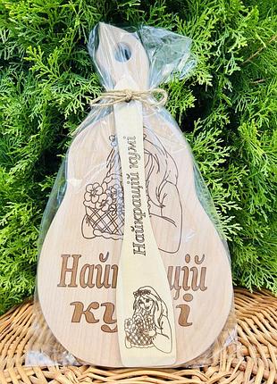 Дерев'яний набір подарунковий найкращій кумі