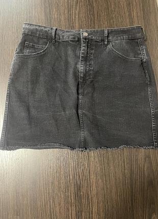 Джинсовая юбка черная 16 p