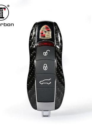 Карбонові накладки для ключа porsche panamera cayenne macan 911991 718 boxster cayman чорний