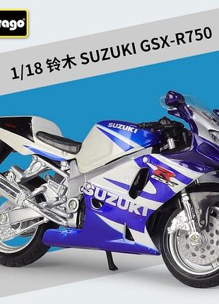 Модель bburago moto suzuki gsx-r750 1:18