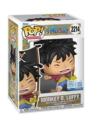 Игровая фигурка funko pop! серии большой куш - луффи с флагом