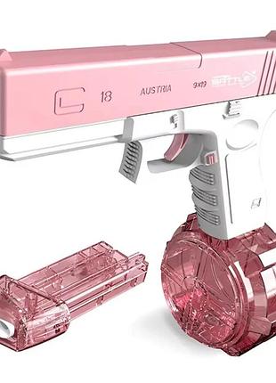 Водяной пистолет water battle electric water gun pink (upgraded)