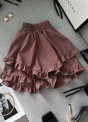 Жіноча спідниця-шорти | софт |,мокко, беж, | one size 42–46