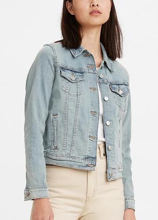 Жіноча оригінальна джинсова куртка levi's trucker stretch на ґудзиках - jeanie