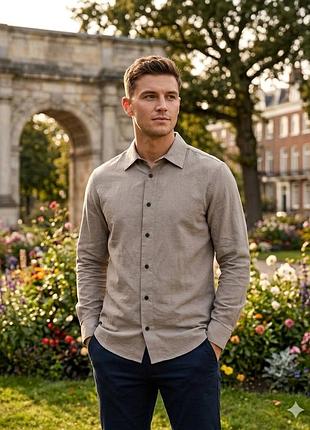 Мужская рубашка jack &amp; jones premium, размер l, standart fit