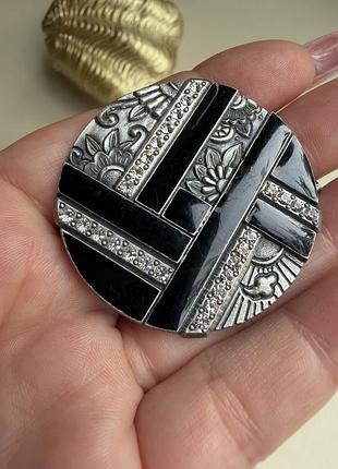 Колекційна вінтажна брошка duri (сша) у стилі art deco
