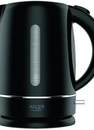 Электрочайник adler ad 1385b, 1.7 л, 2200 вт, черный, подсветка, фильтр, автоотключение, дисковый нагреватель