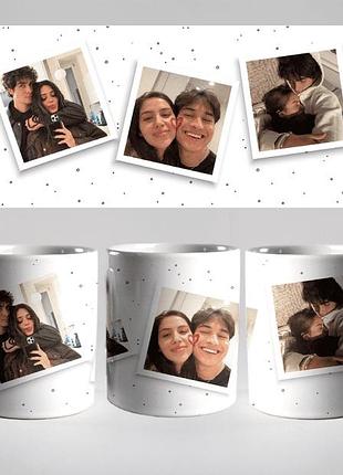 Кружка с фото «love story» керамическая 330 мл. белая чашка с романтичным фотопринтом.