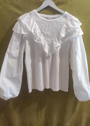 Блуза женская, river island, 40/l, cotton.