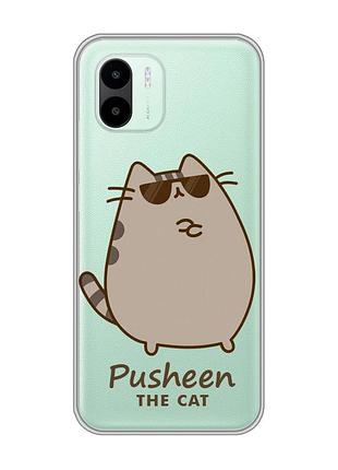 Прозрачный чехол на xiaomi redmi a1 пушин кот (принт 424)