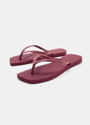 Шльопанці жіночі бордові zara new