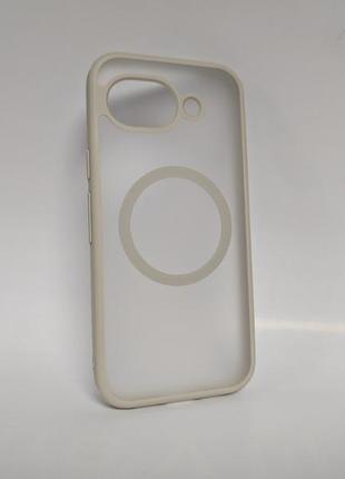 Чехол для google pixel 10a, wlons magsafe, силиконовый (tpu), полупрозрачный, матовый, бежевый