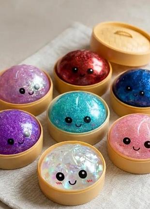 Игрушка 10 см glitter dumpling, mystery dumpling, squishies dumpling сквиши пельмень 3