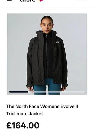 Женская куртка the north face evolution ll triclimate jacket с флисовой подкладкой черный размер m