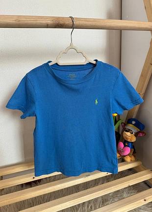 Футболка polo ralph lauren розмір -98(2-3р) стан - відмінний, є плямка, треба кисневий (позаду водичка відпарювача)
