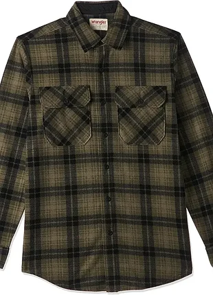 Wrangler authentics флисовая рубашка в клетку, l.