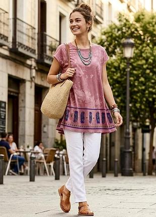Модал + бавовна блуза туніка uniqlo anna sui оверсайз футболка