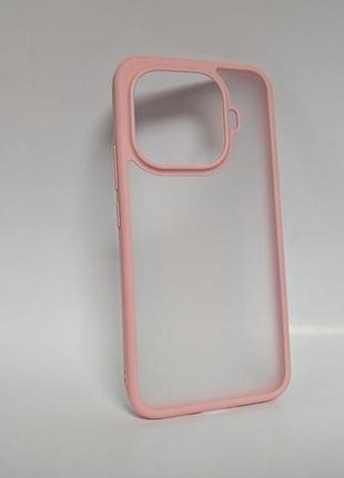 Чехол для xiaomi 15t pro, wlons, силиконовый (tpu), полупрозрачный, матовый, розовый