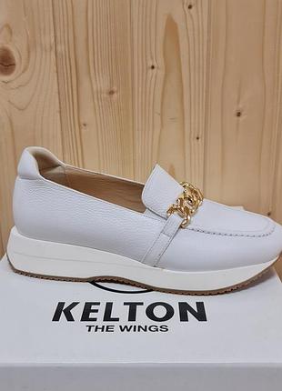 Лофери фірми kelton італія р.37 білий колір шкіра