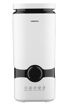 Зволожувач повітря ardesto ush-m-lcd-4l-w ультразвуковий 40м2 4л 300мл/г пульт дк білий