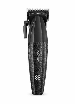 Машинка для стрижки волос vgr v 640c с led дисплеем 6 насадок черная