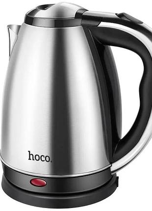 Электрочайник 1.8 л hoco hjd03a с серебристым покрытием