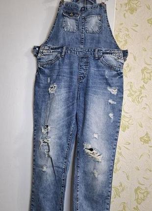 Комбинезон женский джинсовый синий cudi jeans