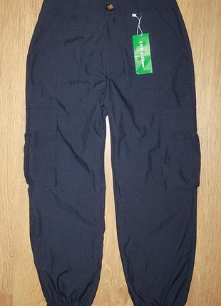 Женские штаны брюки джоггеры карго синие shein s