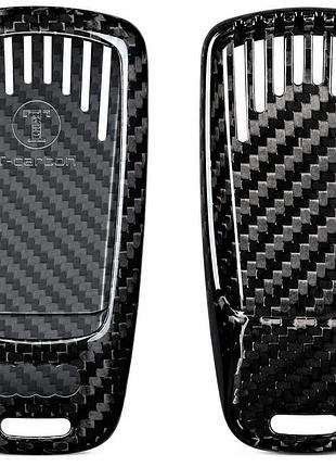 Карбоновый чехол для ключа audi q3 tt a4 a8 a5 a6 q7 s4 e-tron q8 a3 q5 rs6 черный