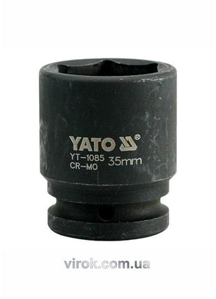 Головка торцева ударна 6-гранна yato : квадрат 3/4", м= 35 мм, l= 56 мм [6/24]