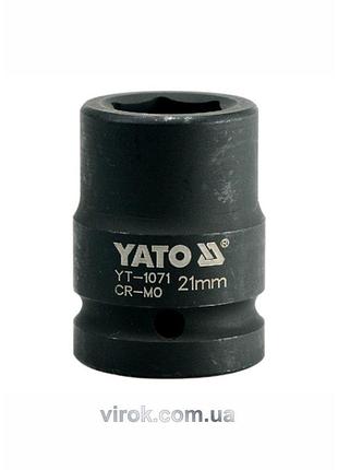 Головка торцева ударна 6-гранна yato : квадрат 3/4", м= 21 мм, l= 50 мм [16/64]