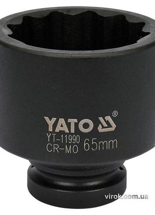 Головка торцева ударна 12-гранна yato : квадрат 1", м= 65 мм, l= 93 мм [4]