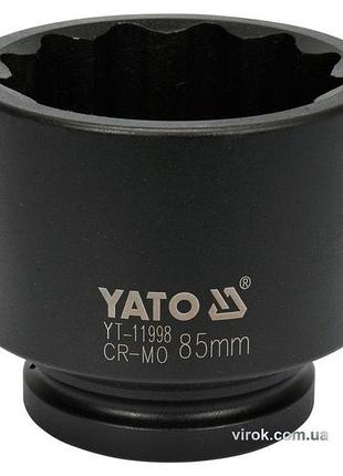 Головка торцева ударна 12-гранна yato : квадрат 1", м= 85 мм, l= 102 мм [4]