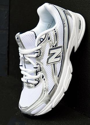 Кроссовки мужские белые с серым new balance