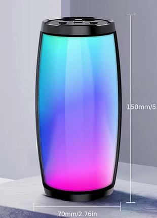 Портативная bluetooth колонка onyx black с led-подсветкой by-3452