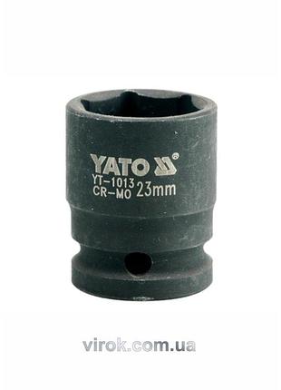 Головка торцевая ударная 6-гранная yato : квадрат 1/2", м= 23 мм, l=39 мм [30/120]