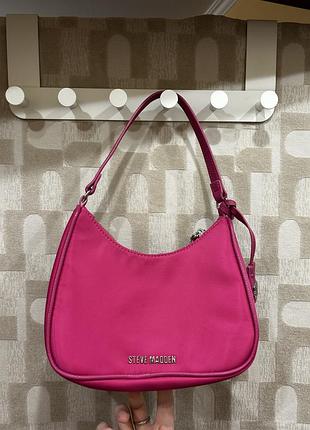 Сумка steve madden малинова ( висота 15.5 см,ширина 21см,дно 4 см)