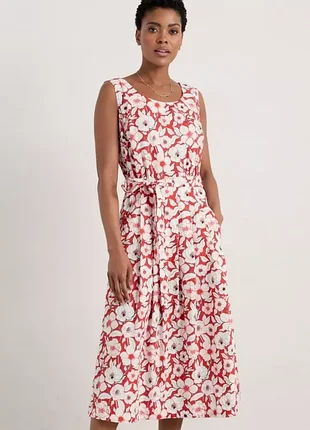 Летнее платье миди seasalt cornwall из органического хлопка (модель belle dress) размер 42