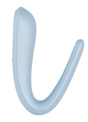 Вибратор для пар satisfyer double classic light blue, 9х3,5 см. 2