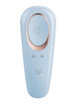Вибратор для пар satisfyer double classic light blue, 9х3,5 см. 3