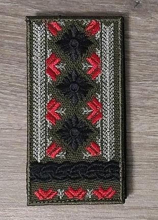 Шеврон пагон полковника всу - вышиванка