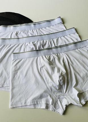 Труси боксери спортивні білі з поліестеру primark